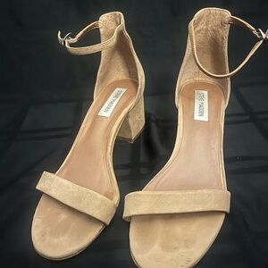 Steve Madden Beige Block Heel Sandals